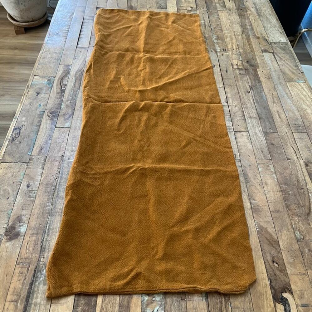 Parachute Linen Pillow Sham 20" x 54" Mustard Yellow Rectangle Zip Closure
